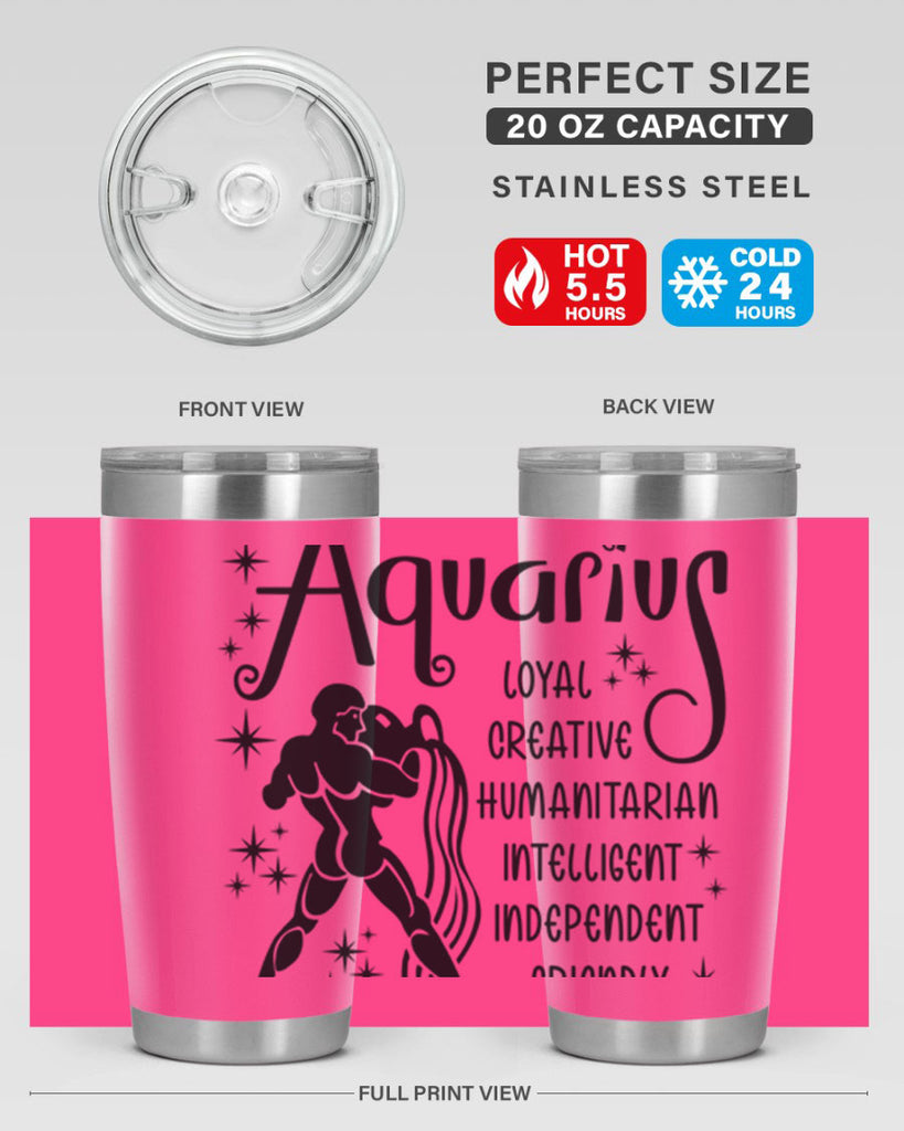 Aquarius 64#- zodiac- Tumbler