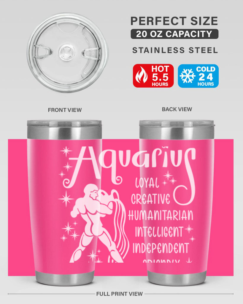 Aquarius 68#- zodiac- Tumbler