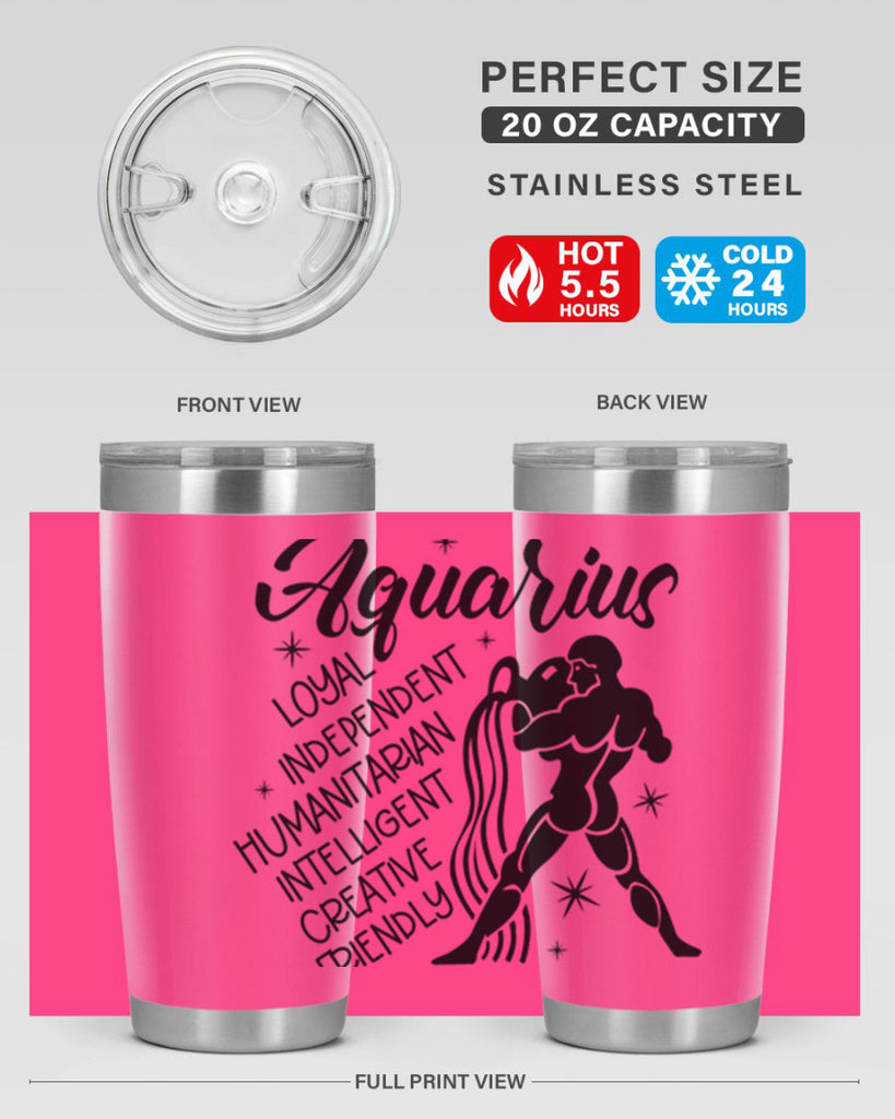 Aquarius 72#- zodiac- Tumbler