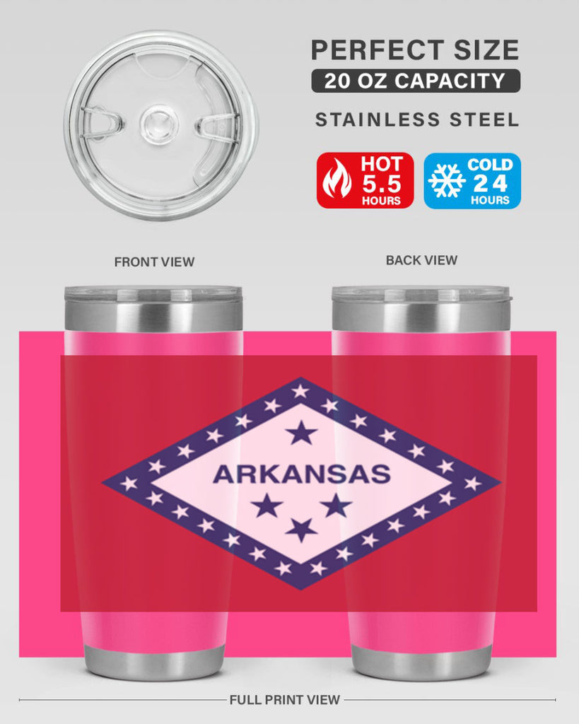 Arkansas 48#- Us Flags- Tumbler