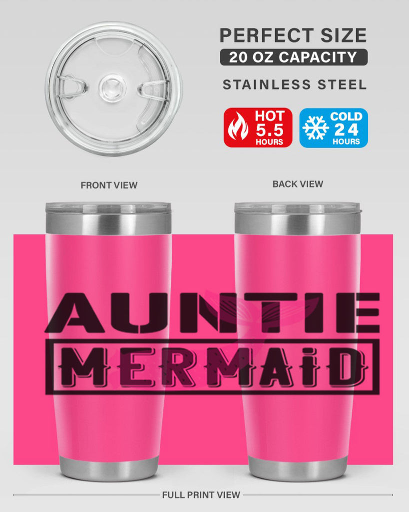 Auntie mermaid 18#- mermaid- Tumbler