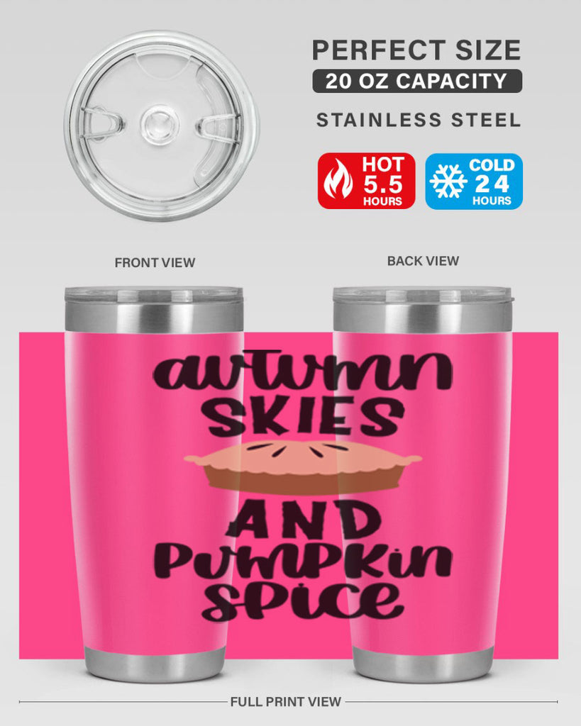 Autumn Skies And Pumpkin Spice 477#- fall- Tumbler