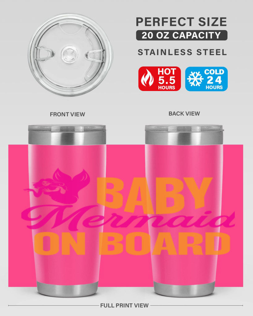 Baby Mermaid On Board 22#- mermaid- Tumbler