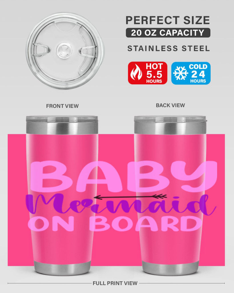 Baby Mermaid On Board 23#- mermaid- Tumbler