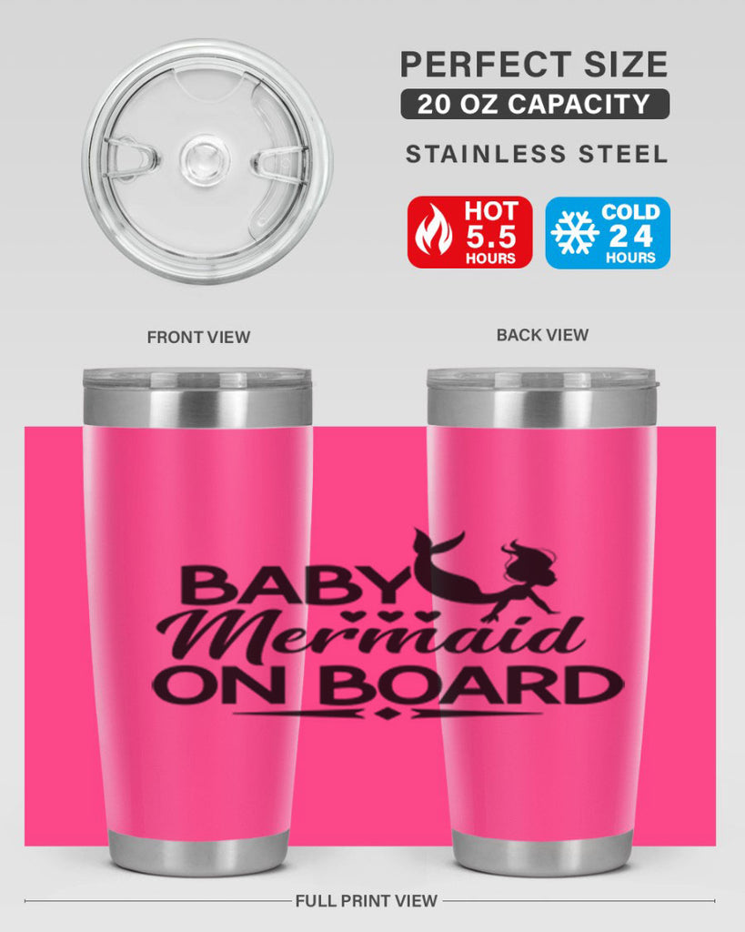 Baby Mermaid On Board 25#- mermaid- Tumbler