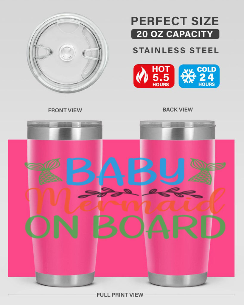 Baby Mermaid On Board 33#- mermaid- Tumbler