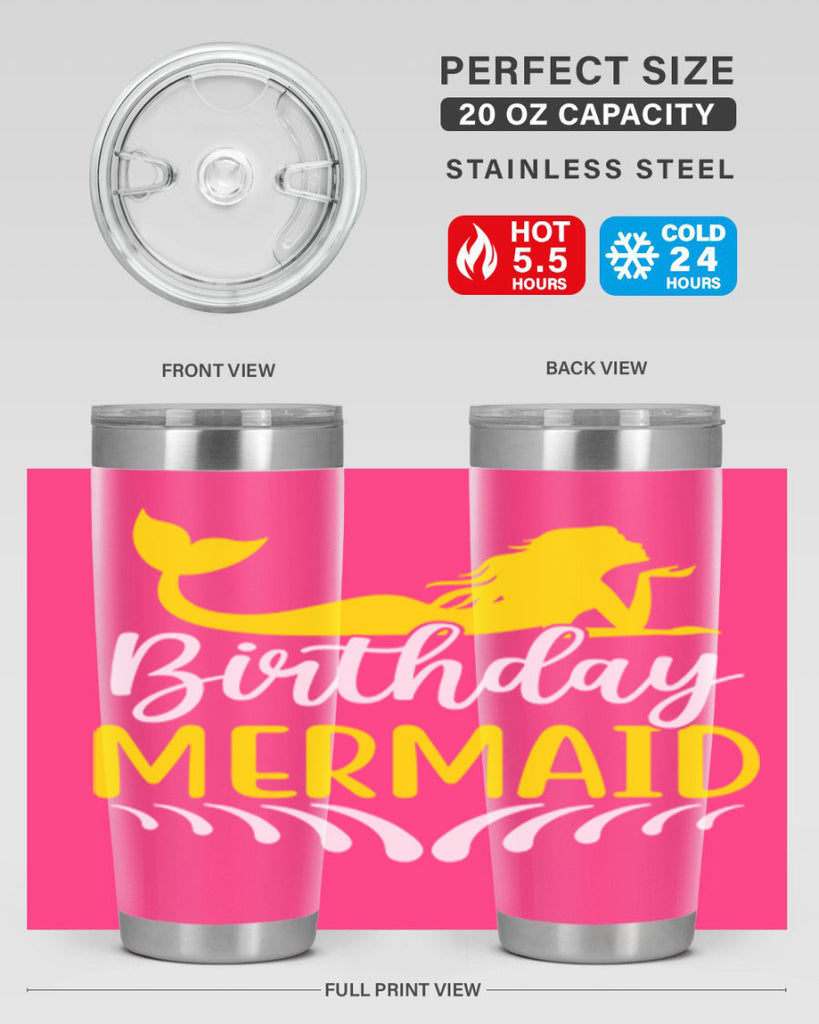 Birthday Mermaid 68#- mermaid- Tumbler