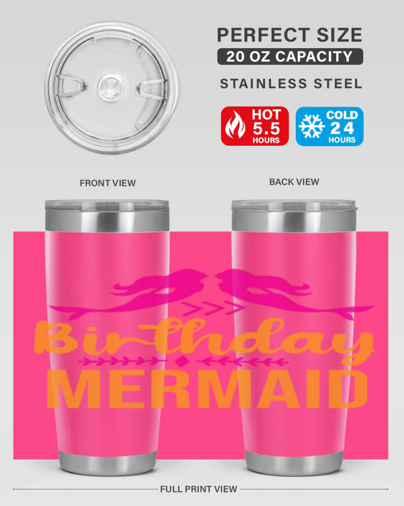 Birthday Mermaid 69#- mermaid- Tumbler