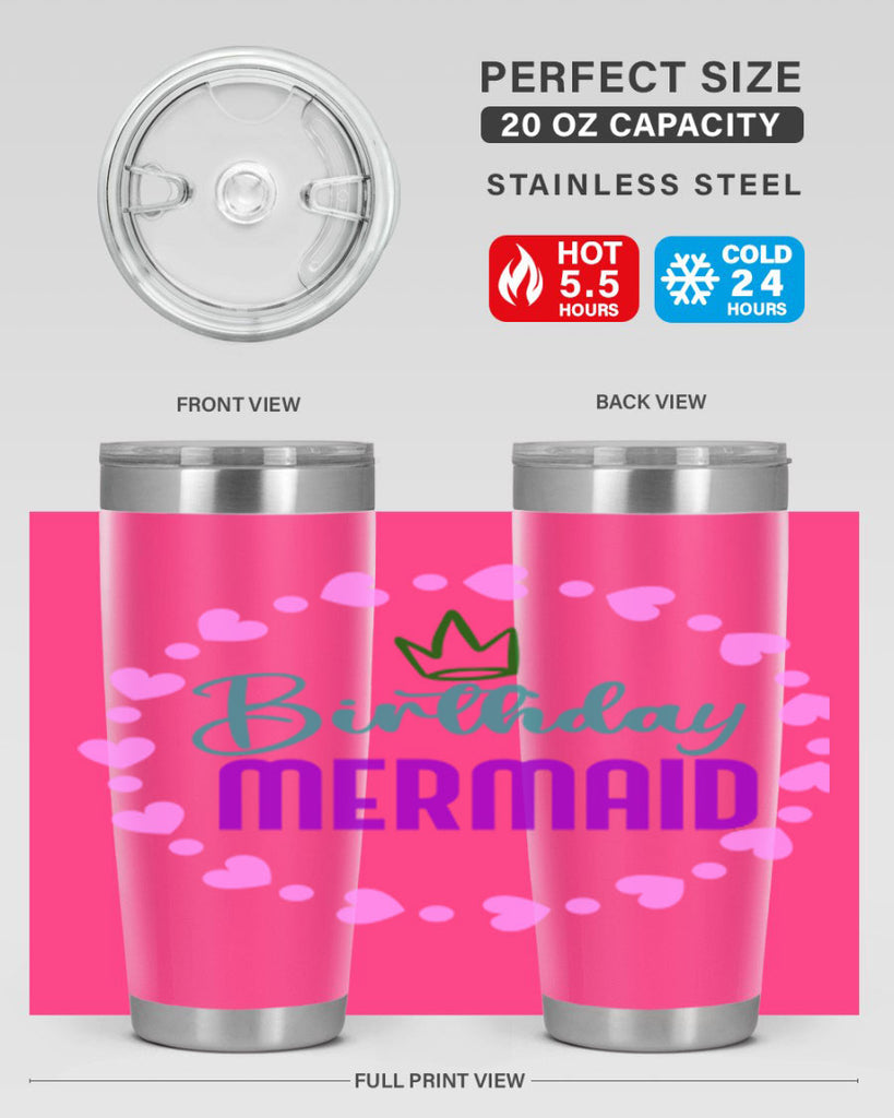 Birthday Mermaid 70#- mermaid- Tumbler