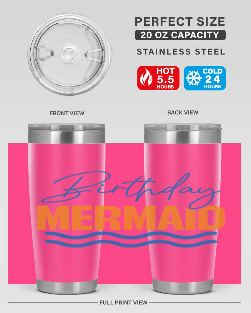 Birthday Mermaid 73#- mermaid- Tumbler
