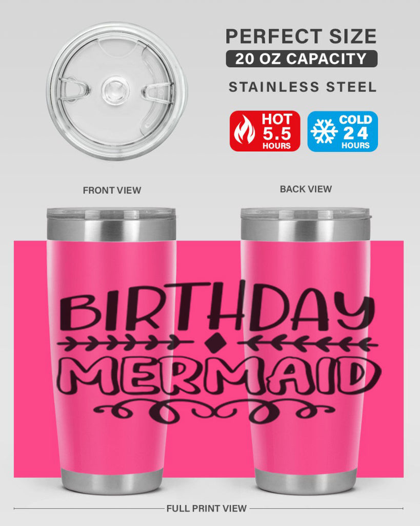 Birthday mermaid 74#- mermaid- Tumbler