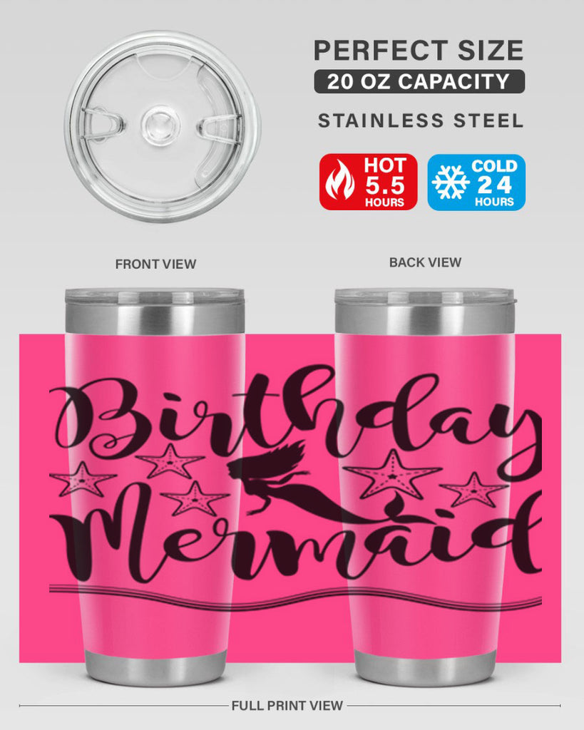 Birthday mermaid 77#- mermaid- Tumbler