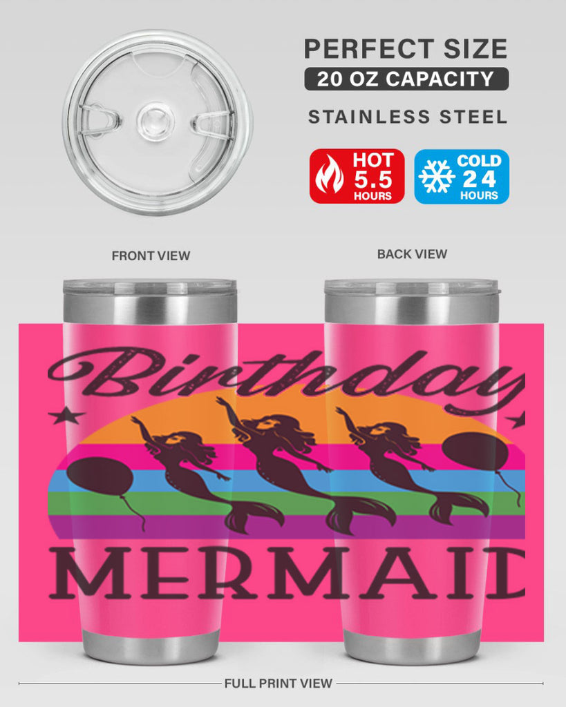 Birthday mermaid 78#- mermaid- Tumbler