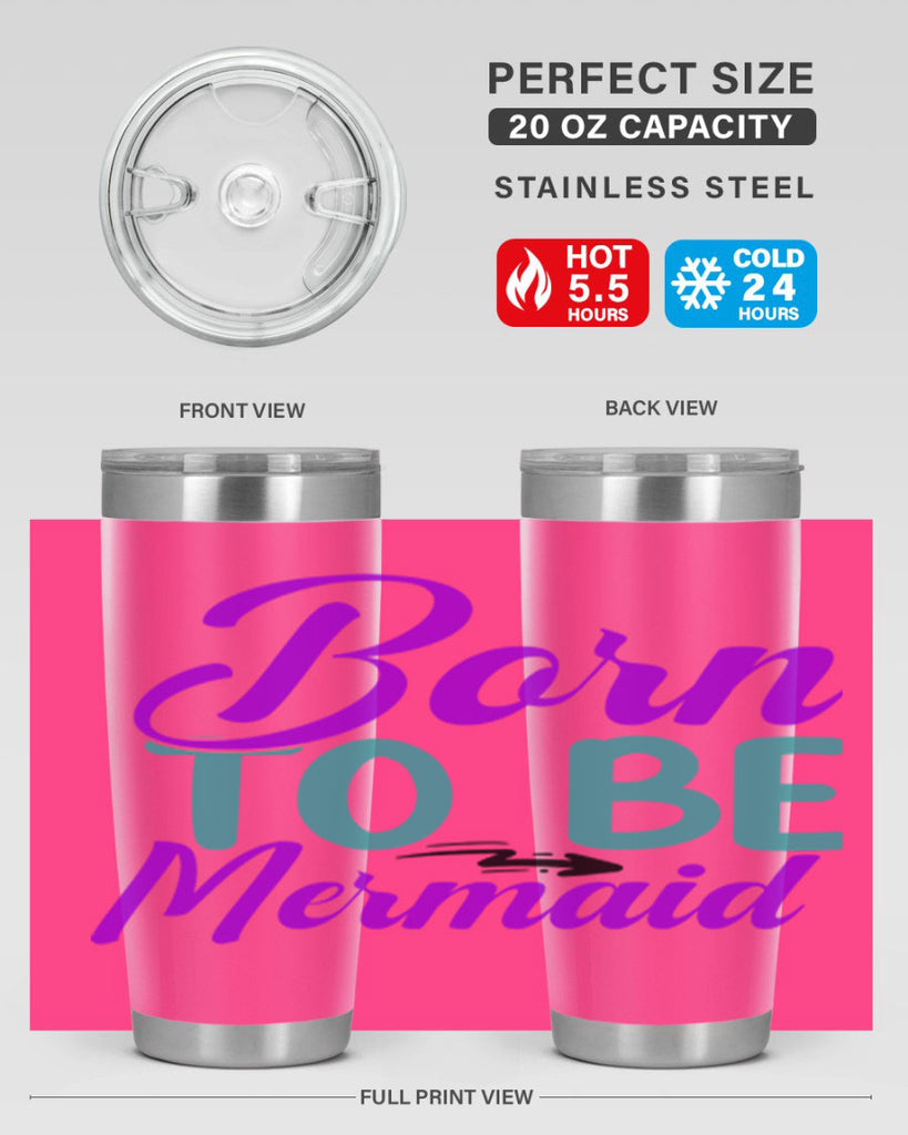 Born To Be Mermaid 82#- mermaid- Tumbler