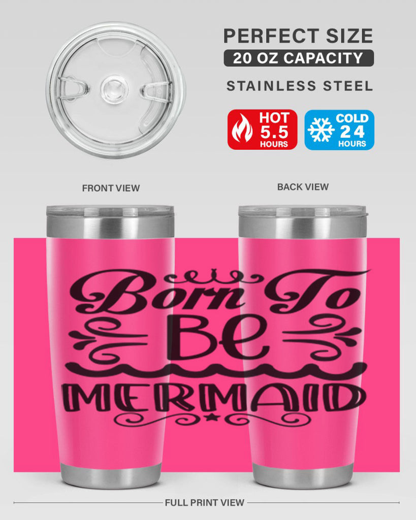 Born to be mermaid 83#- mermaid- Tumbler