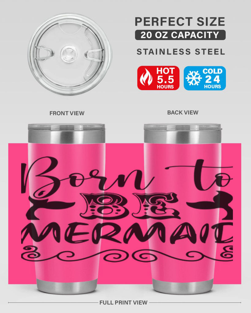 Born to be mermaid 84#- mermaid- Tumbler