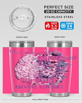 Brain Floral AlzheimerS Awareness 128#- alzheimers- Tumbler