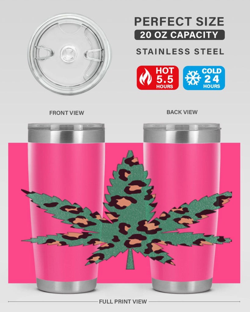 Cannabis Leopard Print 54#- marijuana- Tumbler