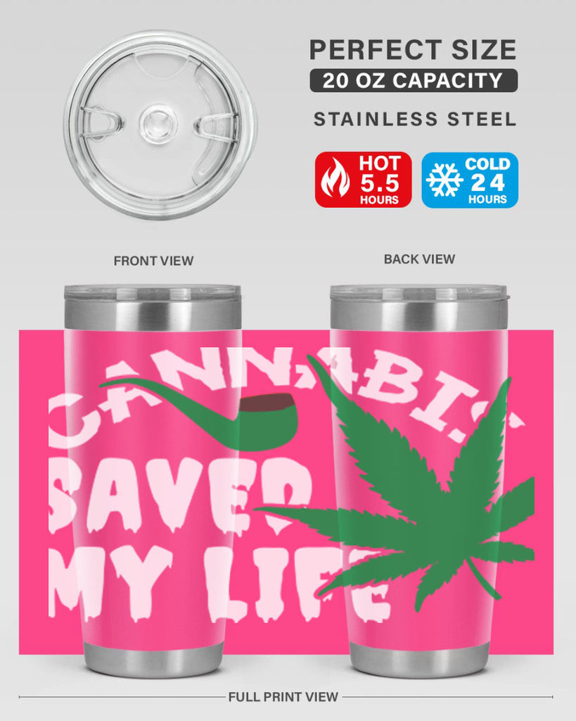 Cannabis saved my life 53#- marijuana- Tumbler