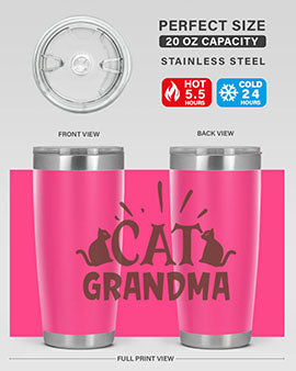 Cat Grandma Style 4#- cat- Tumbler