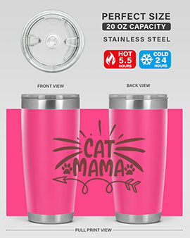 Cat Mama Style 5#- cat- Tumbler