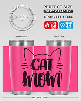 Cat Mom Style 85#- cat- Tumbler