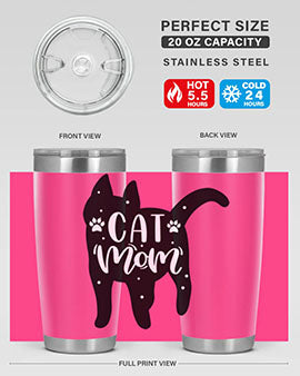 Cat Mom Style 86#- cat- Tumbler