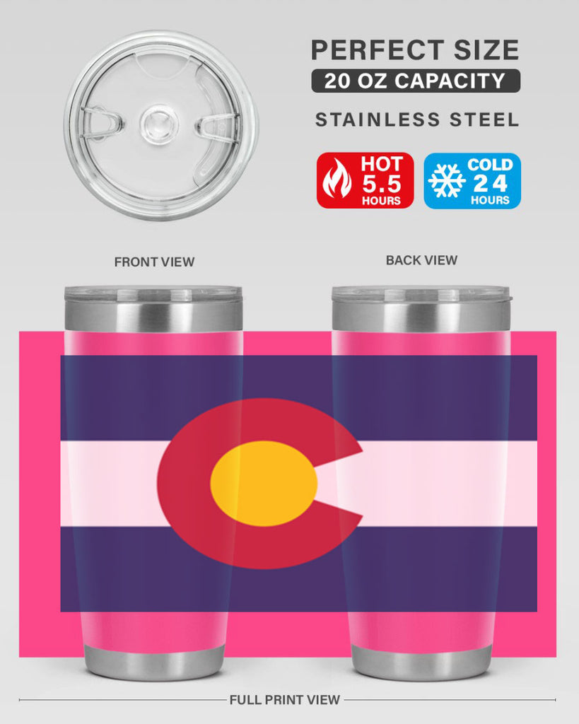 Colorado 46#- Us Flags- Tumbler