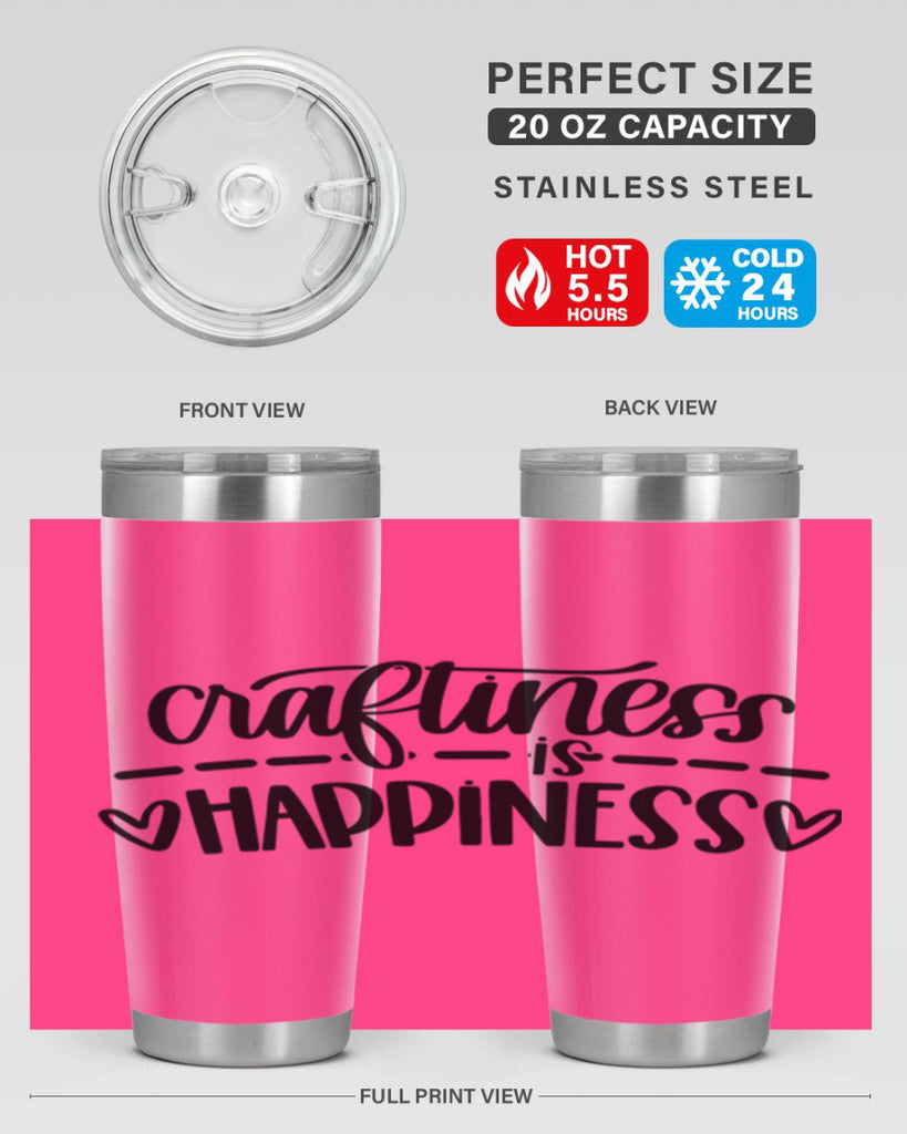 Craftiness Is Happiness 35#- crafting- Tumbler