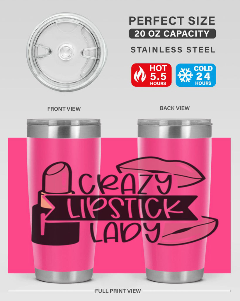 Crazy Lipstick Lady Style 108#- make up- Tumbler