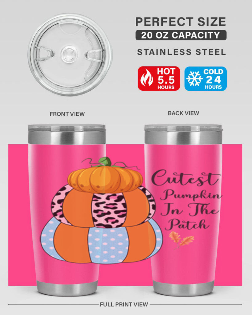 Cutest Pumpkin in the Patch 64#- fall- Tumbler