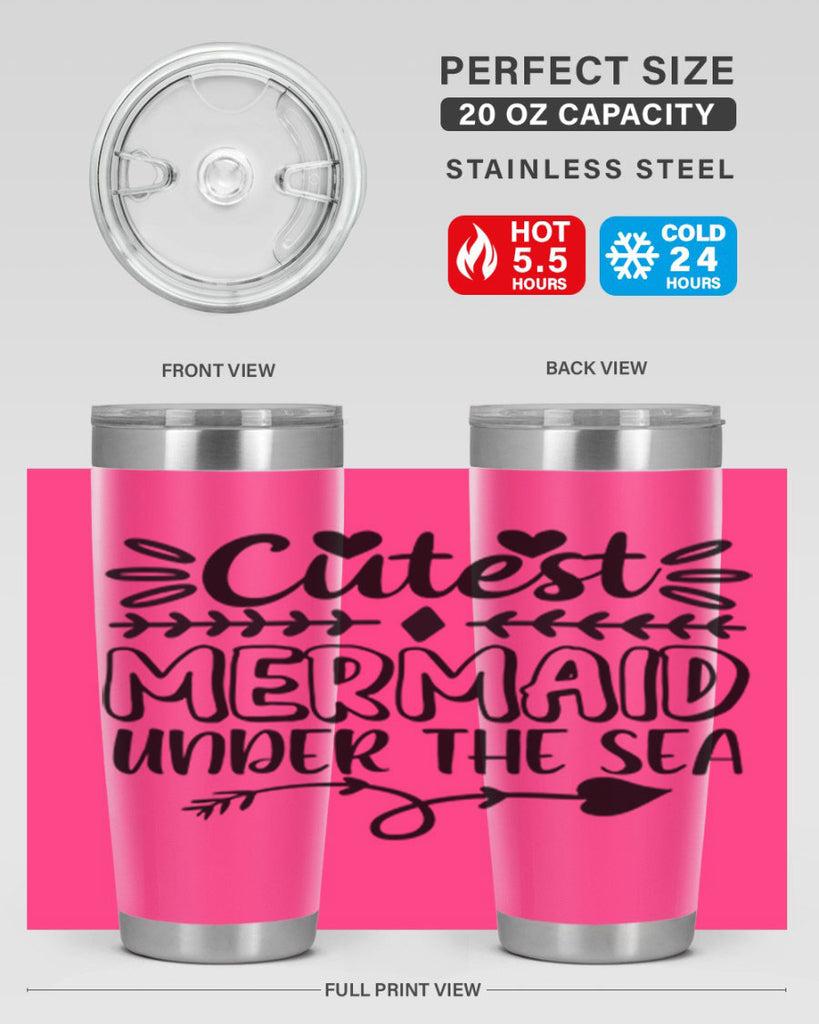 Cutest mermaid under the sea 104#- mermaid- Tumbler