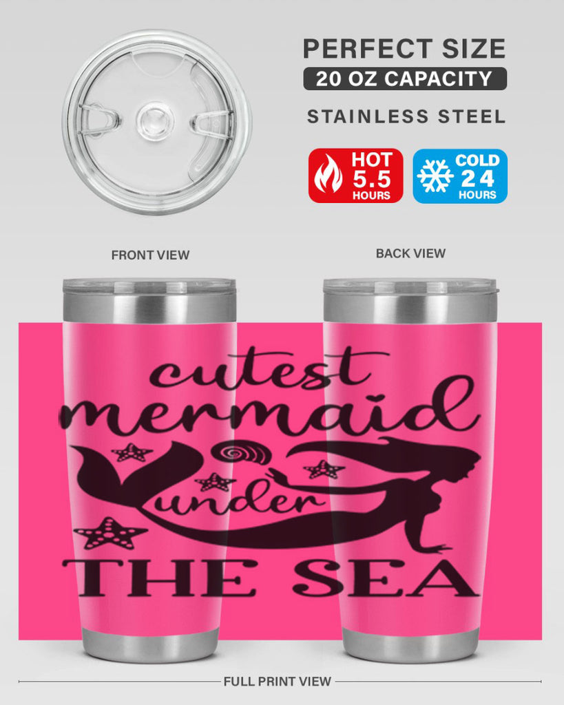 Cutest mermaid under the sea 110#- mermaid- Tumbler