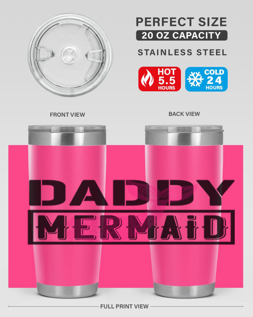 Daddy mermaid 112#- mermaid- Tumbler