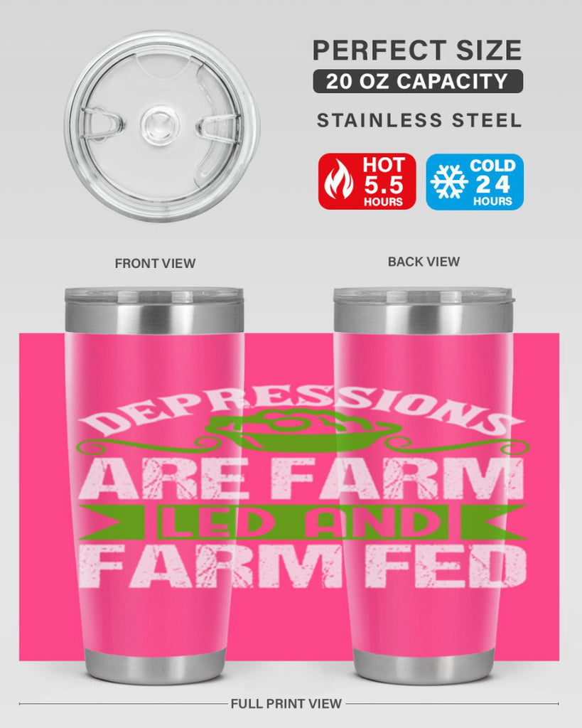 Depression are farm led and farmed 25#- farming and gardening- Tumbler