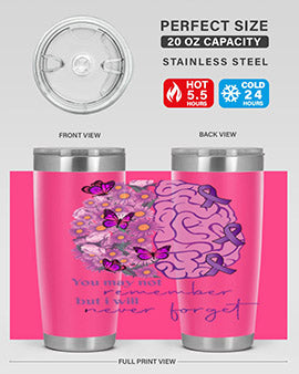 Floral Brain I Will Never Forget 146#- alzheimers- Tumbler