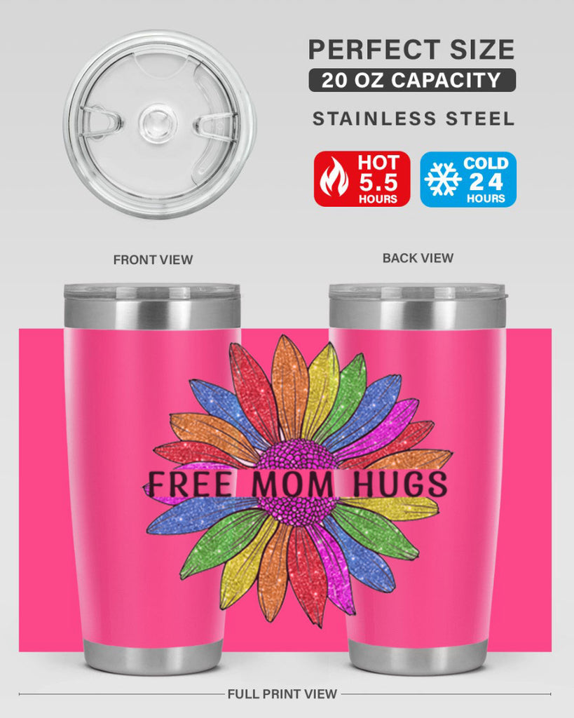 Free Mom Hugs Gay Pride Lgbt Flower 26#- lgbt- Tumbler