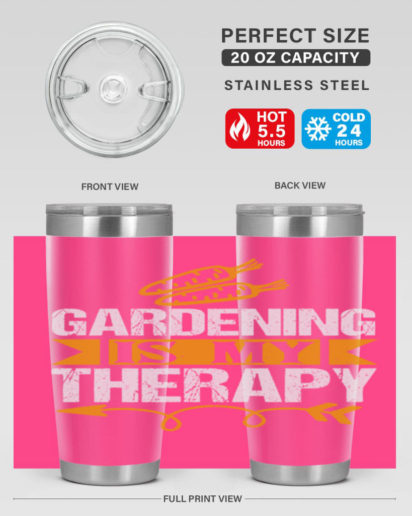 Gardending is my Therapy 64#- farming and gardening- Tumbler