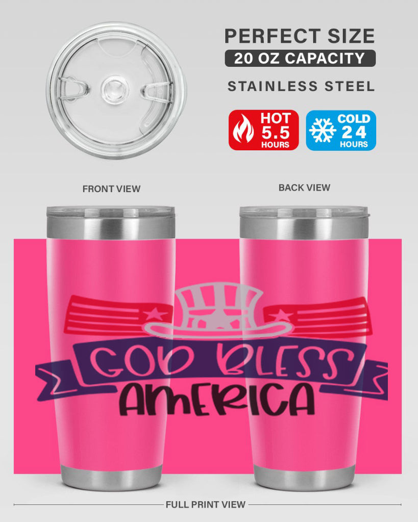 God Bless America Style 151#- Fourt Of July- Tumbler