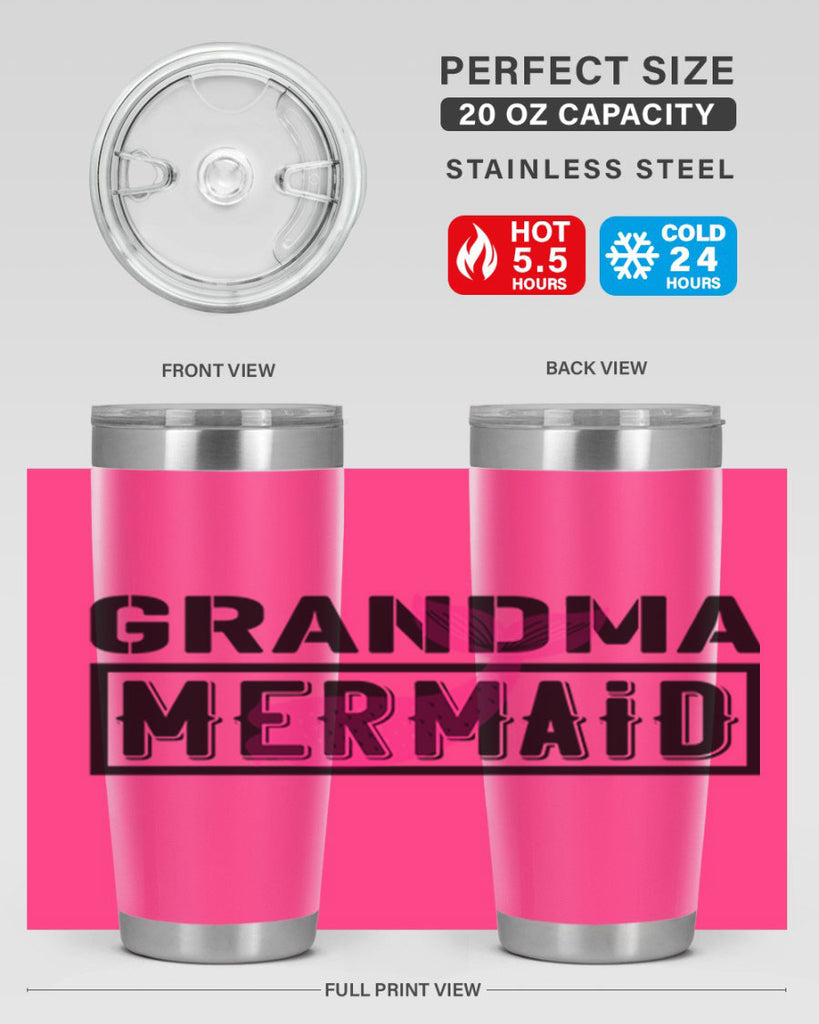 Grandma mermaid 203#- mermaid- Tumbler