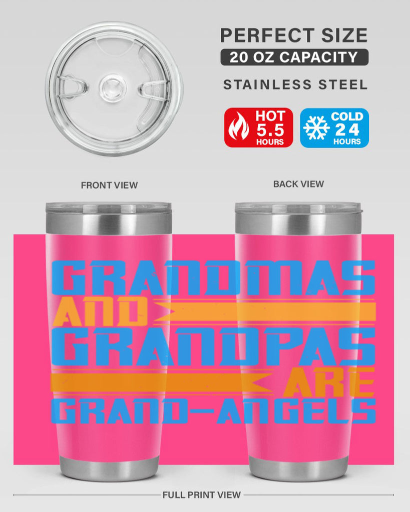 Grandmas and grandpas are grandangels 89#- grandma - nana- Tumbler