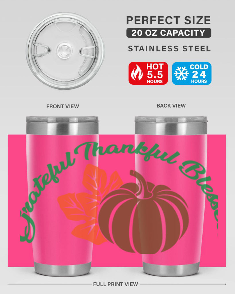 Grateful Thankful Blessed 214#- fall- Tumbler
