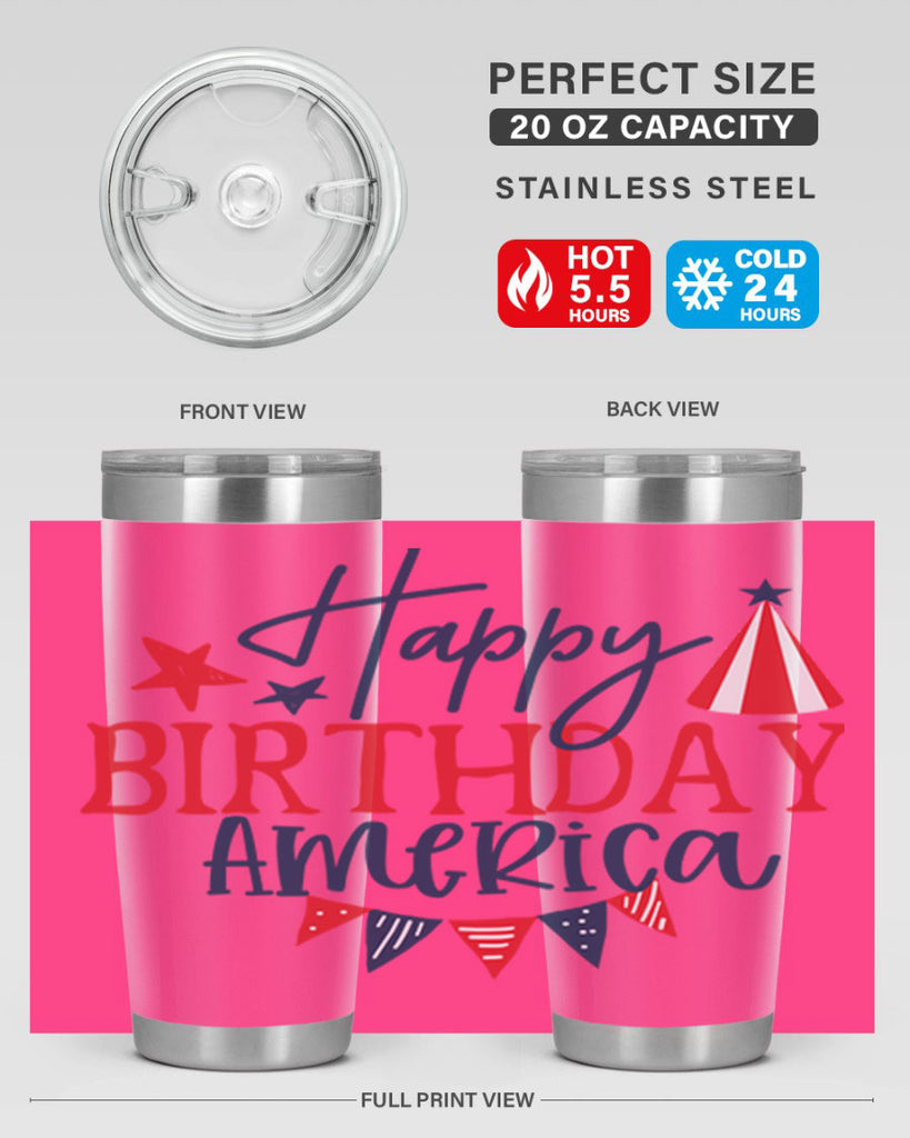 Happy Birthday america Style 30#- Fourt Of July- Tumbler