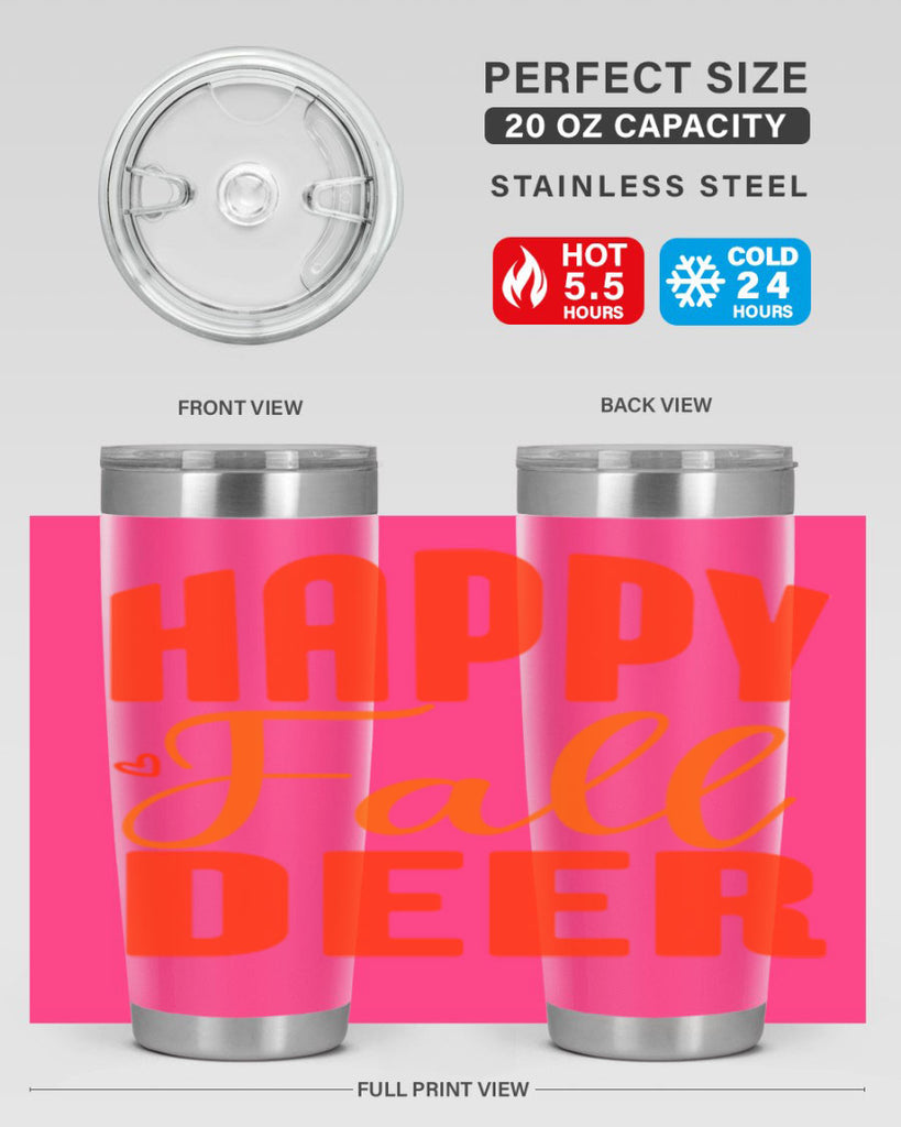 Happy Fall Deer Design 218#- fall- Tumbler