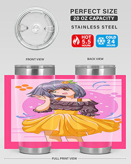 Happy and funny girl with black yellow dress in summer 41#- anime- Tumbler