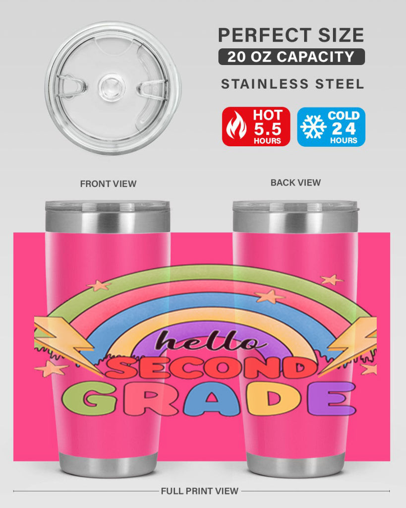 Hello 2nd Grade Rainbow 12#- second grade- Tumbler