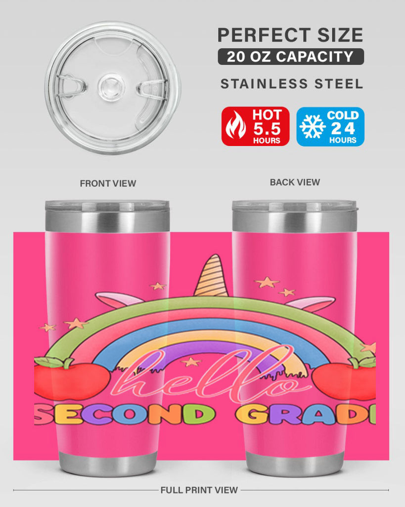 Hello 2nd Grade Unicorn Rainbow 13#- second grade- Tumbler