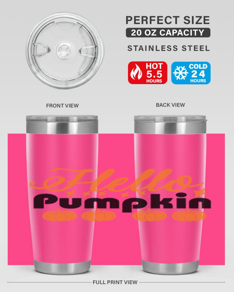 Hello Pumpkin 292#- fall- Tumbler