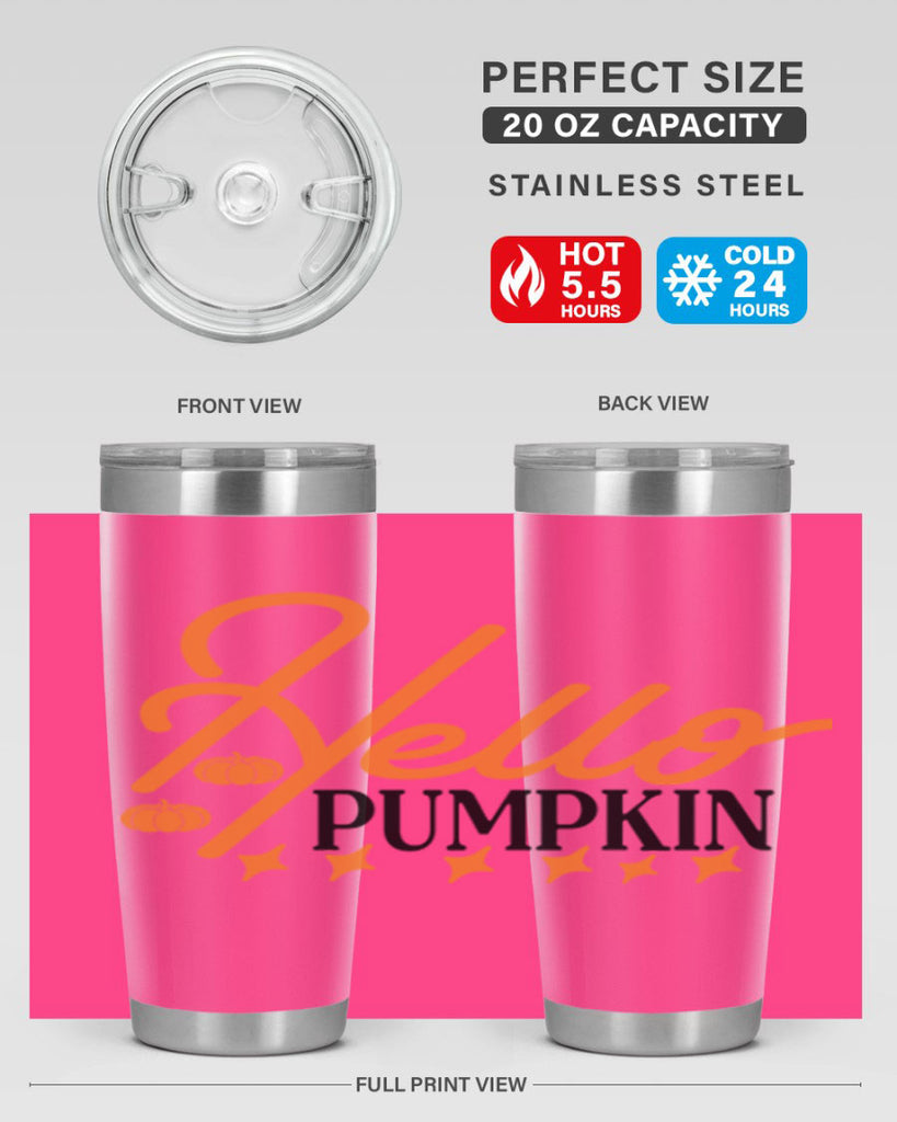 Hello Pumpkin 293#- fall- Tumbler