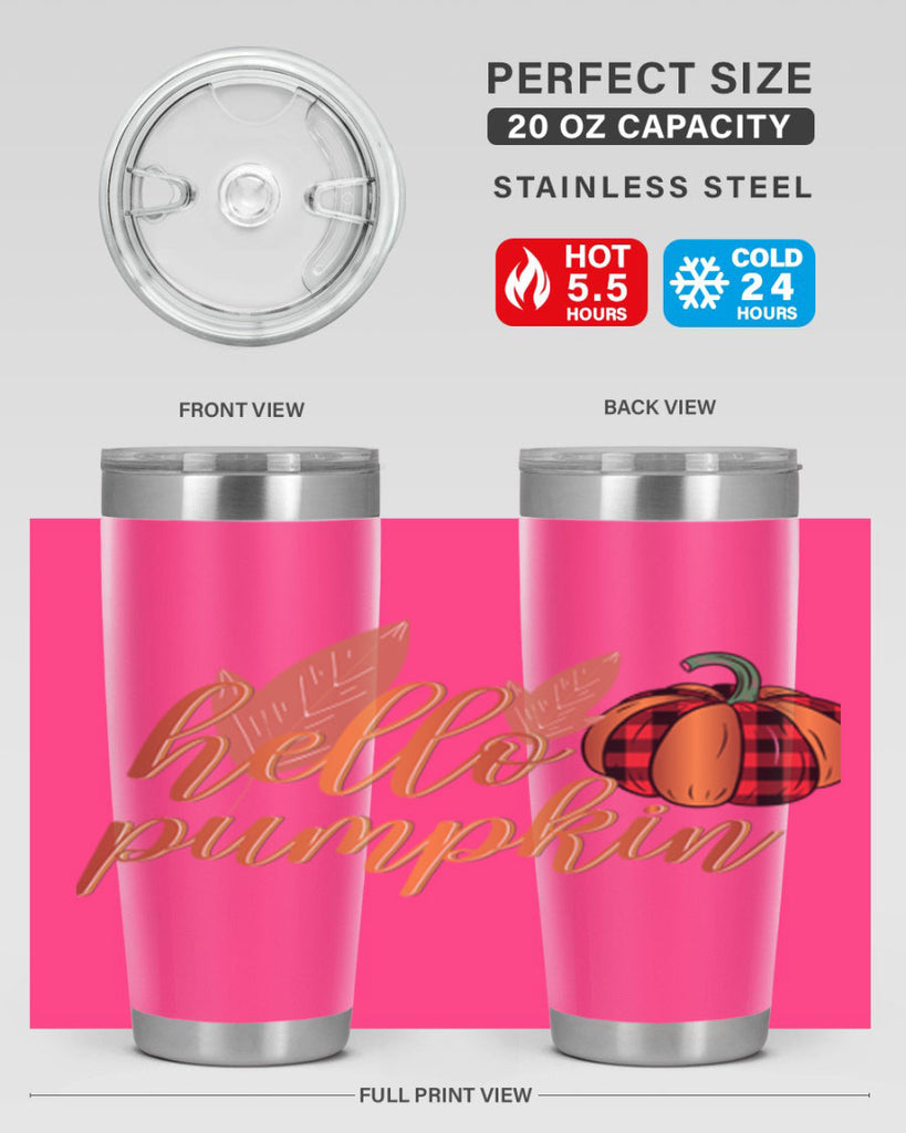 Hello Pumpkin 294#- fall- Tumbler